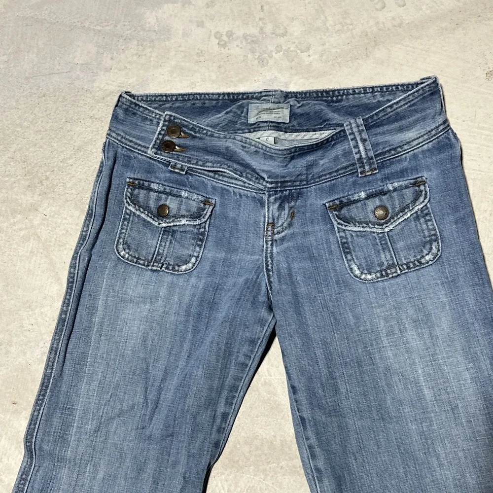 Vintage Abercrombie & Fitch Jeans Women's Y2K 29x32 Blue Medium Wash Flare - Picture 2 of 12